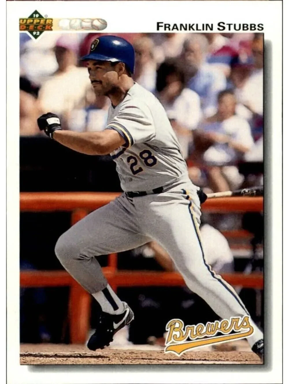 Franklin Stubbs 1992 Upper Deck MLB #396 Baseball Card Milwaukee Brewers